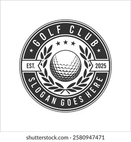 Simple Golf Clubs Logo Template. Golf ball logo