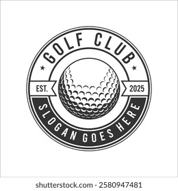 Simple Golf Clubs Logo Template. Golf ball logo