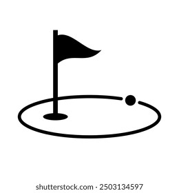 Simple golf course icon. Vector.