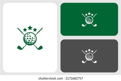 Diseño del logotipo del icono de golf sencillo