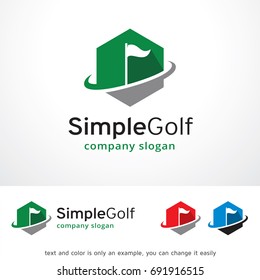 Simple Golf Logo Template Design Vector, Emblem, Design Concept, Creative Symbol, Icon