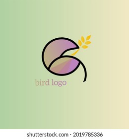 logotipo de pájaro simple pero bueno con formato vector