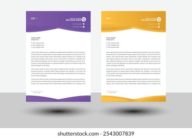 Diseño de membrete editable simple pero atractivo