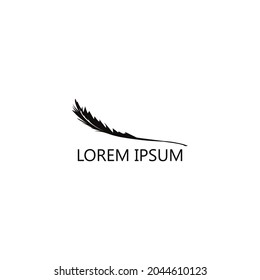 simple goose feather logo. vector illustration for logo or icon