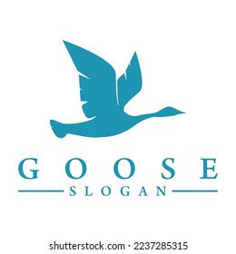 simple goose logo design icon 