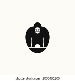 simple gorilla shape for template logo or icon