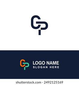 Simple GP or CP letters logo.