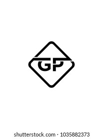 Simple GP initial Logo design template vector illustration