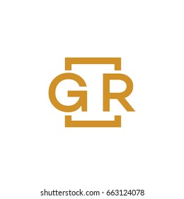 Simple GR initial Logo designs template vector illustration