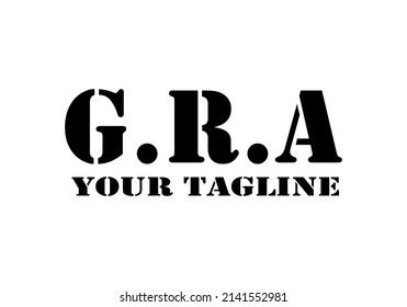 Simple GRA Lettering vector, for free design.