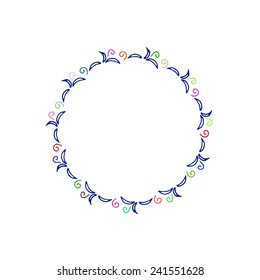 Simple and graceful floral frame design template. Vector illustration