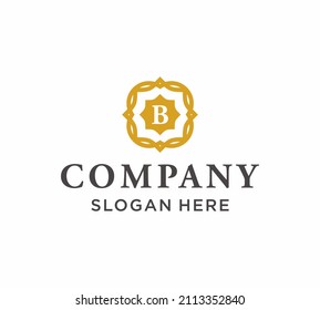 Plantilla de diseño de monograma floral simple y elegante, diseño de logotipo de lineares elegantes, ilustración vectorial