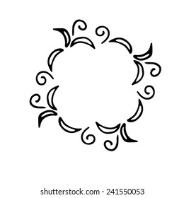 Simple and graceful floral monogram design template, Elegant and drawn logo design for your business, vector illustration