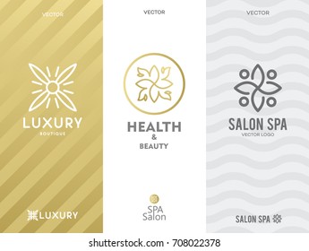 Simple and graceful floral monogram design template, Elegant lineart logo design template, vector icon illustration. Modern Style