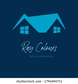 Einfache und anmutige Vorlage für das Monogramm-Design des Hauses, elegantes Logo-Design, Vektorgrafik für das Haus, Lackiergeschäfte, Innenräume, Betriebe, Unternehmen.(Maximale Auflösung)