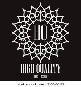 Simple and graceful monogram design template. Elegant line art logo design. Business sign, monogram identity for Restaurant, Boutique, Cafe, Hotel, Heraldic, Fashion and other vector illustration