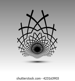 Simple and graceful monogram design template. Elegant line art logo design.