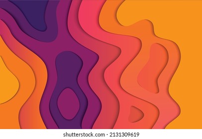 Simple Gradient Backgound Papercut Concept