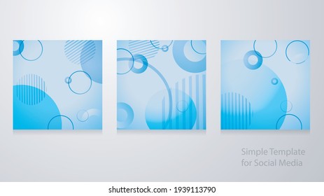 simple gradient background, blue and white circle background, template for social media, banner