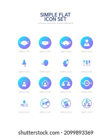 Simple gradient background flat icon.