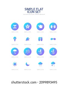 Simple gradient background flat icon.