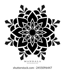 Simple gradient black mandala design