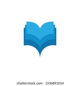 simple gradient book geometric design education logo vector