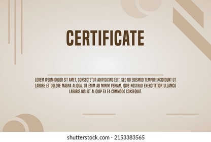Simple Gradient Brown Certificate template