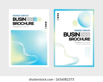 Conjunto de Folhetos Empresariais de Gradiente Simples