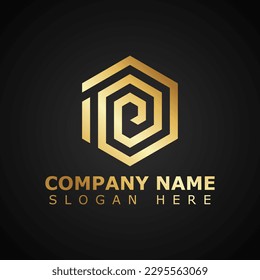 Diseño del logotipo de la compañía de gradientes simples