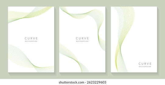 Material de ilustração de curva de gradiente simples