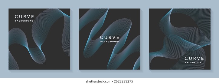 Material de ilustración de curva de gradiente simple