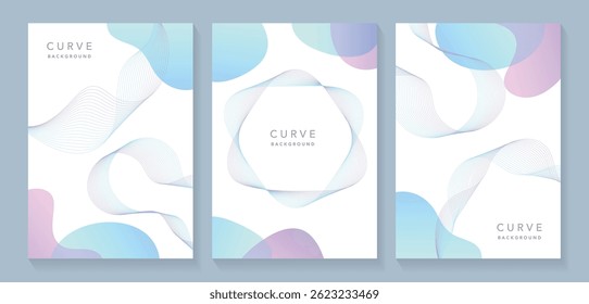 Simple gradient curve illustration material