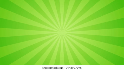 Simple Gradient Green Blank Horizontal Plain Background With Vibrant Starburst Radiance Flares Effect