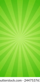 Simple Gradient Green Radiant Sunburst In Blank Vertical Vector Plain Background