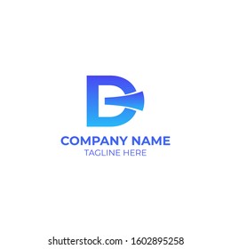 simple gradient logo. Letter D logo design. alphabet logo for your company