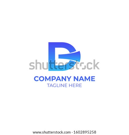 simple gradient logo. Letter D logo design. alphabet logo for your company