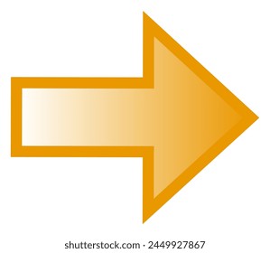Simple gradient orange arrow created with vector
