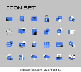 Simple Gradient Point Icon Set 