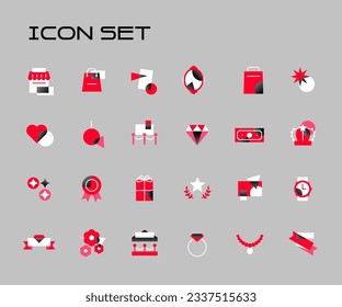 Conjunto de iconos de punto de degradado simple 