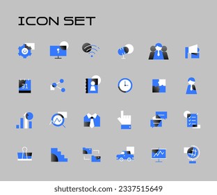 Simple Gradient Point Icon Set 