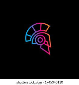 simple gradient spartan logo, modern premium icon, template design