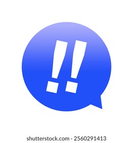 A simple gradient surprise speech bubble mark for business use.