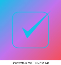 simple gradient task app checklist icon logo for android smart phone mobile applications