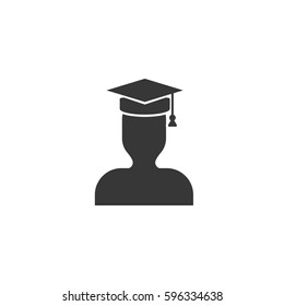simple graduate student icon