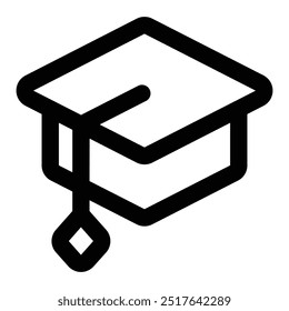 Simple Graduation Cap icon. The icon can be used for websites, print templates, presentation templates, illustrations, etc