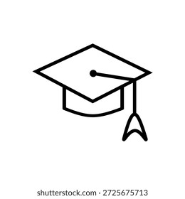 Einfaches Graduierungs-Cap-Symbol für die schulische und akademische Nutzung