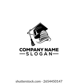 Simple Graduation Cap Icon Logo Design