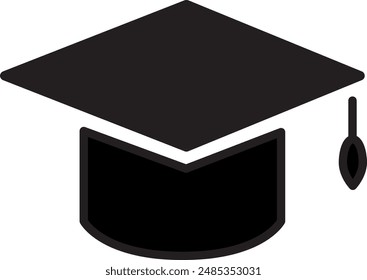 a simple graduation gown icon for educational design needs