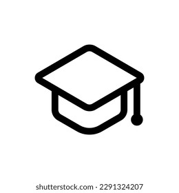 Simple Graduation icon. The icon can be used for websites, print templates, presentation templates, illustrations, etc